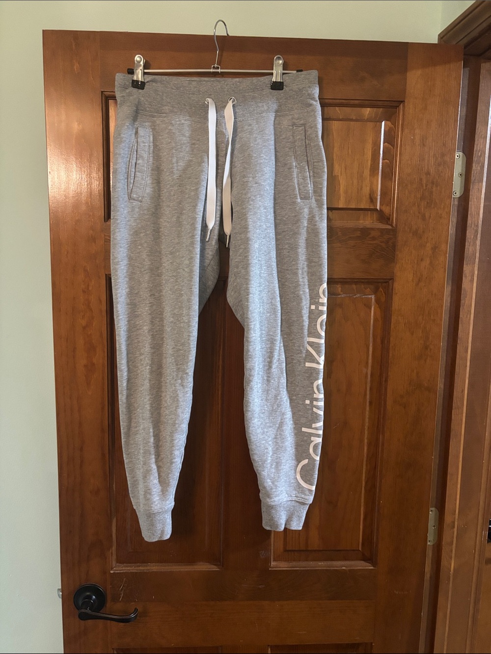 Calvin Klein Light Gray Logo Joggers for Kids